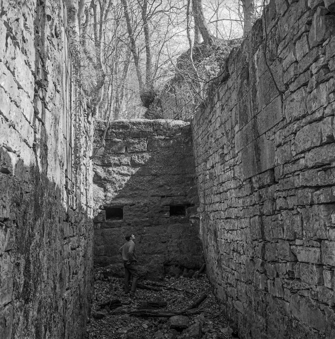 Interior of one of wheel pits Maeshafn Mine 15.4